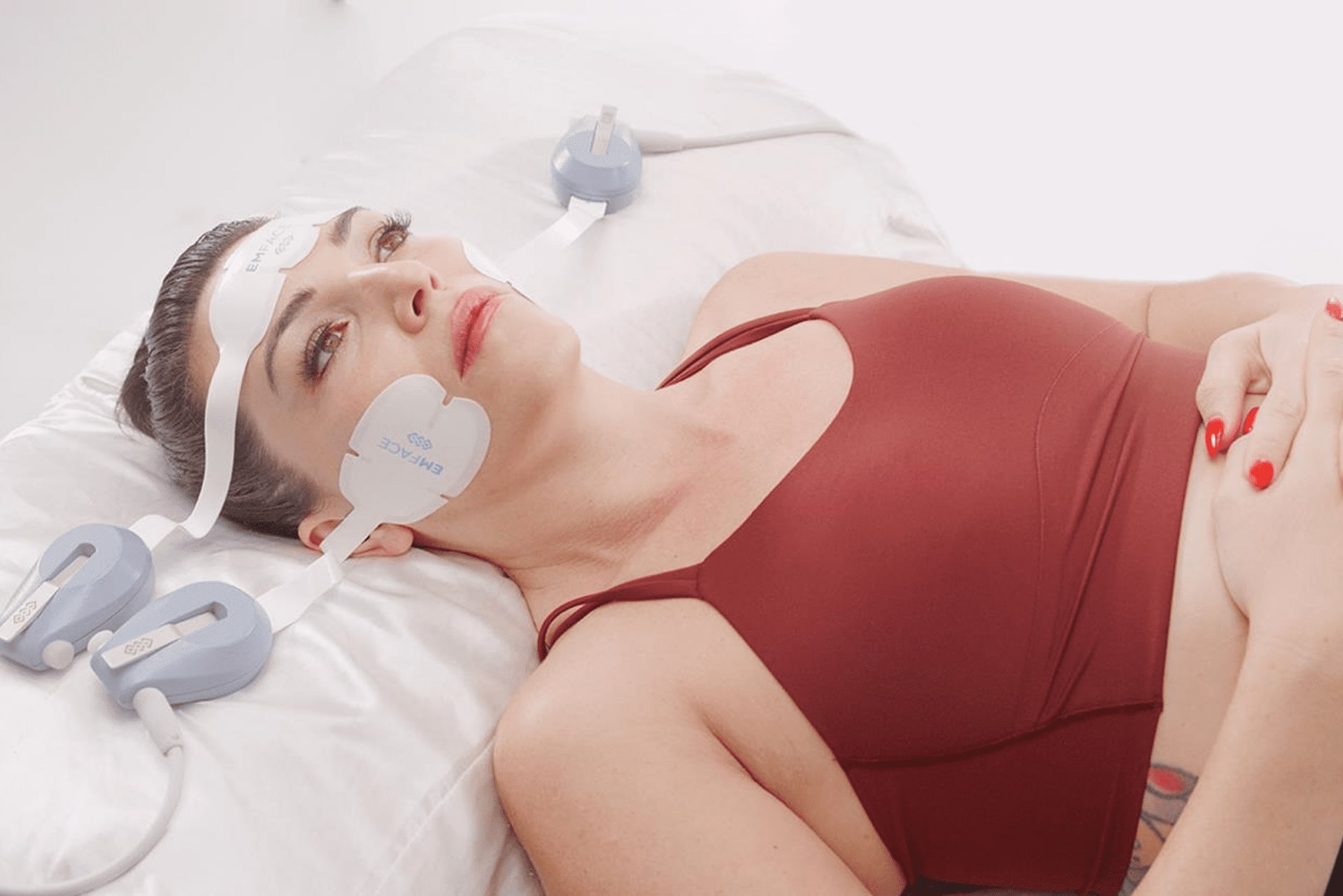 EMFACE applicators in use during treatment